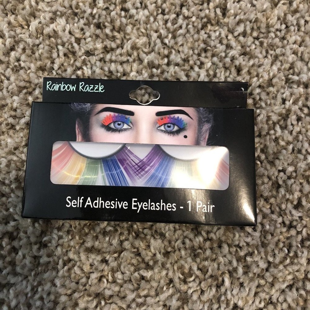 Almar RAINBOW RAZZLE Self Adhesive Eyelashes 1 pair - NEW SEALED IN BOX!